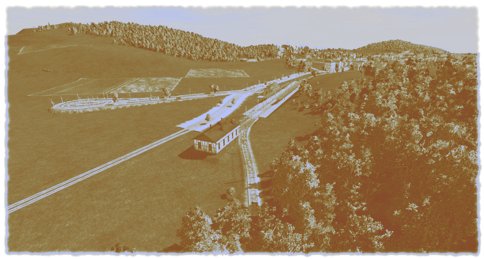 Der Bahnhof von Hubersdorf um 1900.