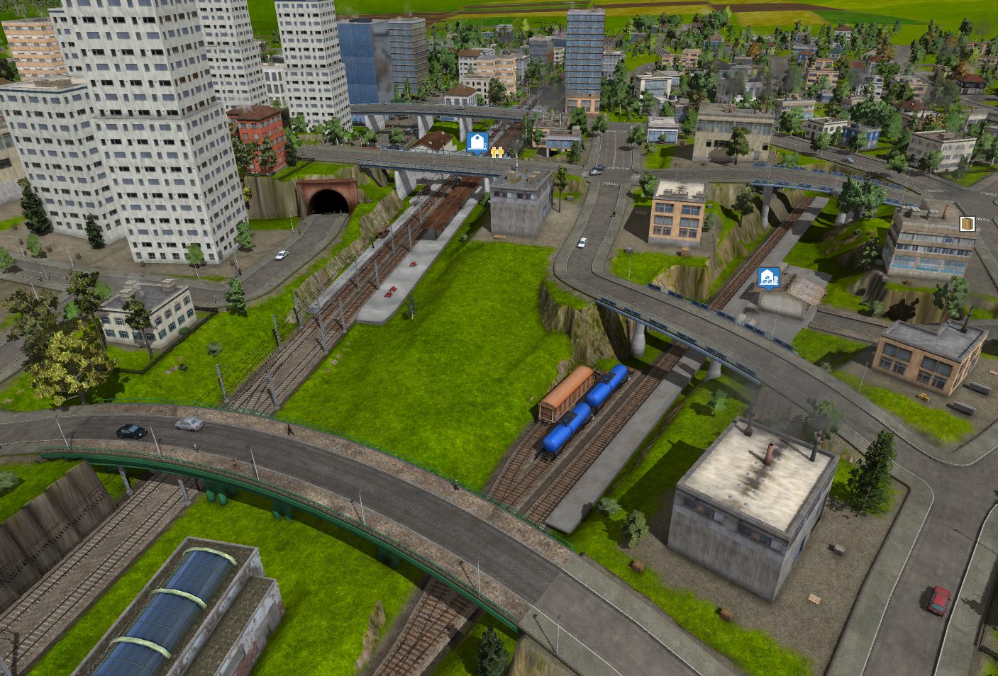 Bahnhof unter Brücken