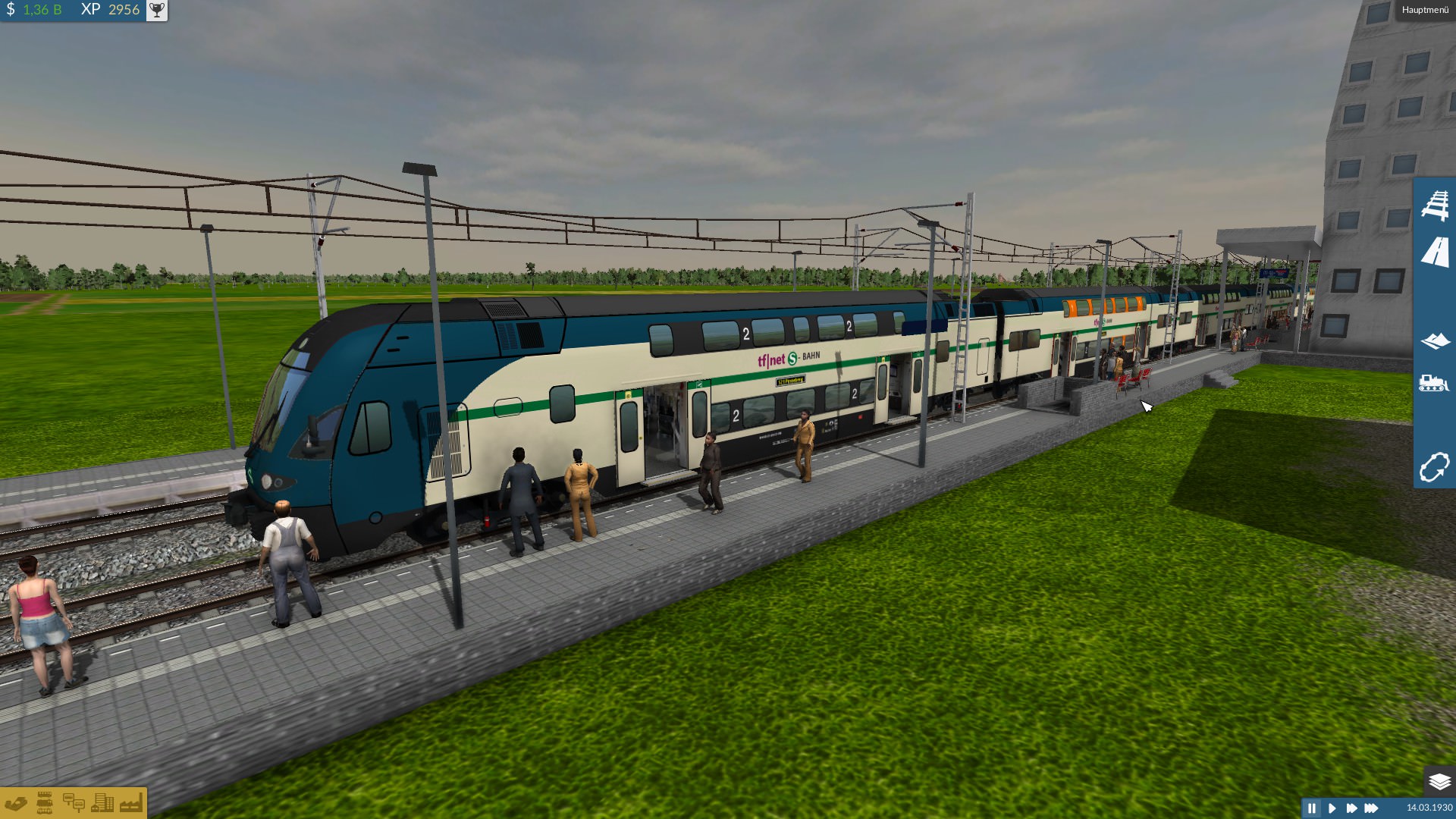Hier jetzt die 1. S-Bahn von tf|net