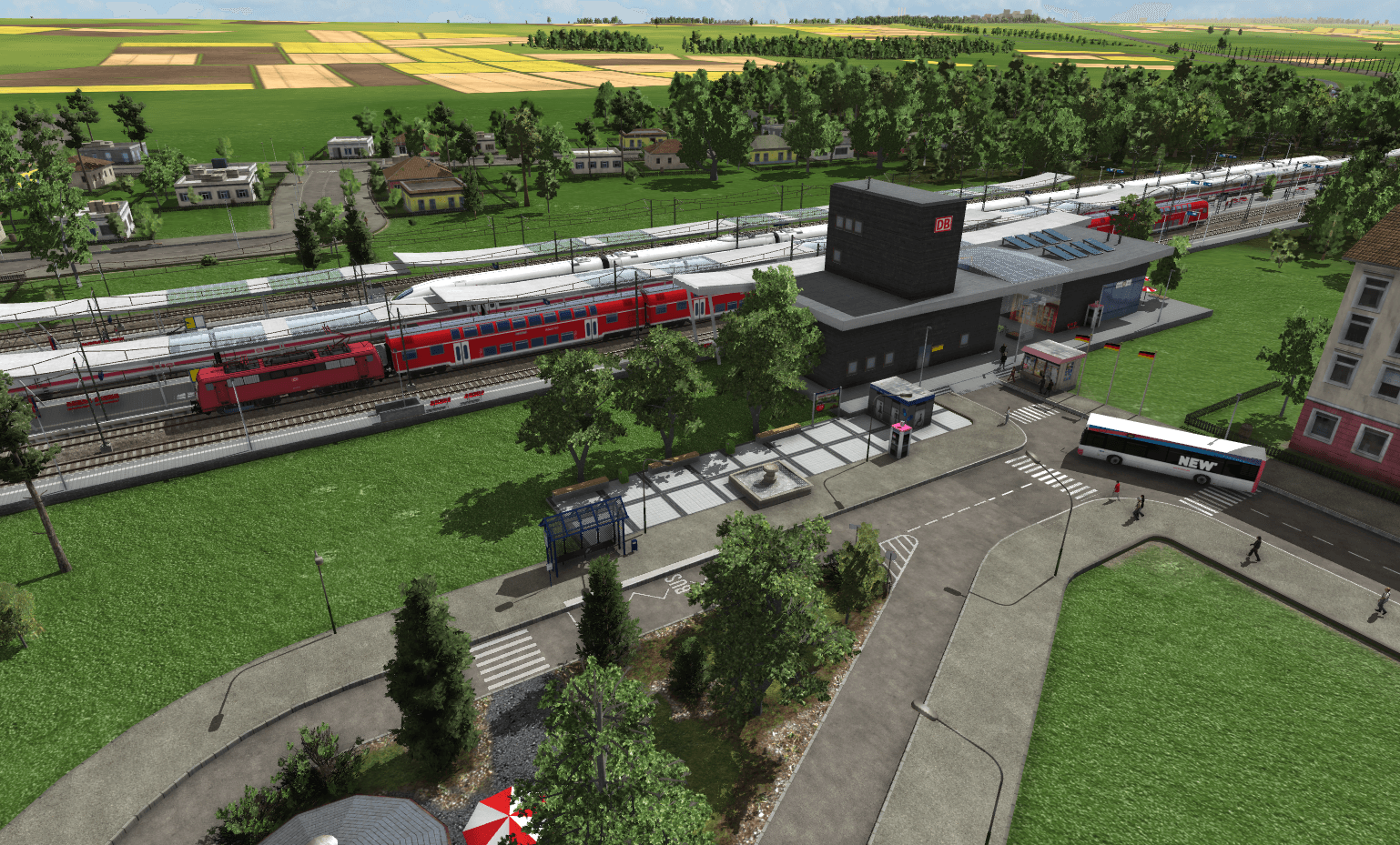 Ausbau des Bahnhofvorplatzes.