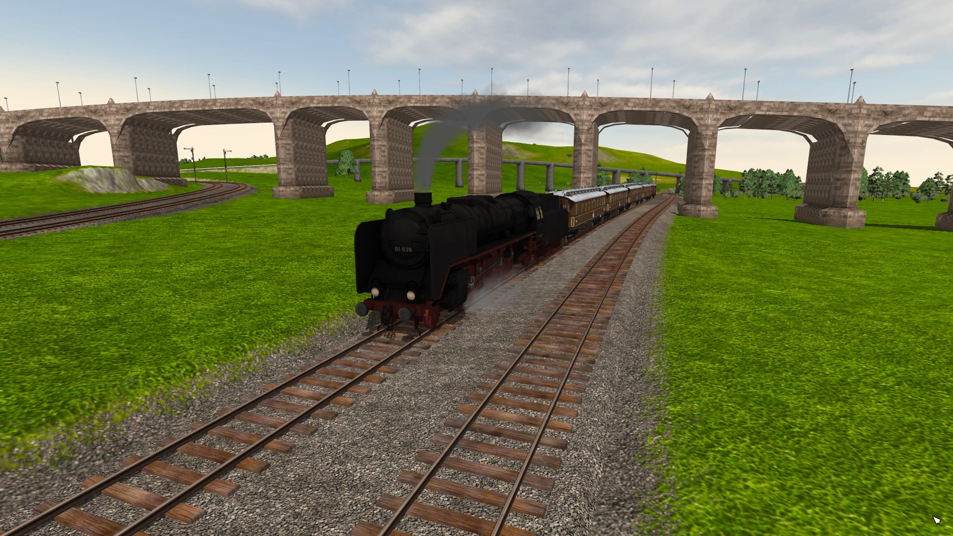 BR 01 auf dem Weg zum Bahnhof