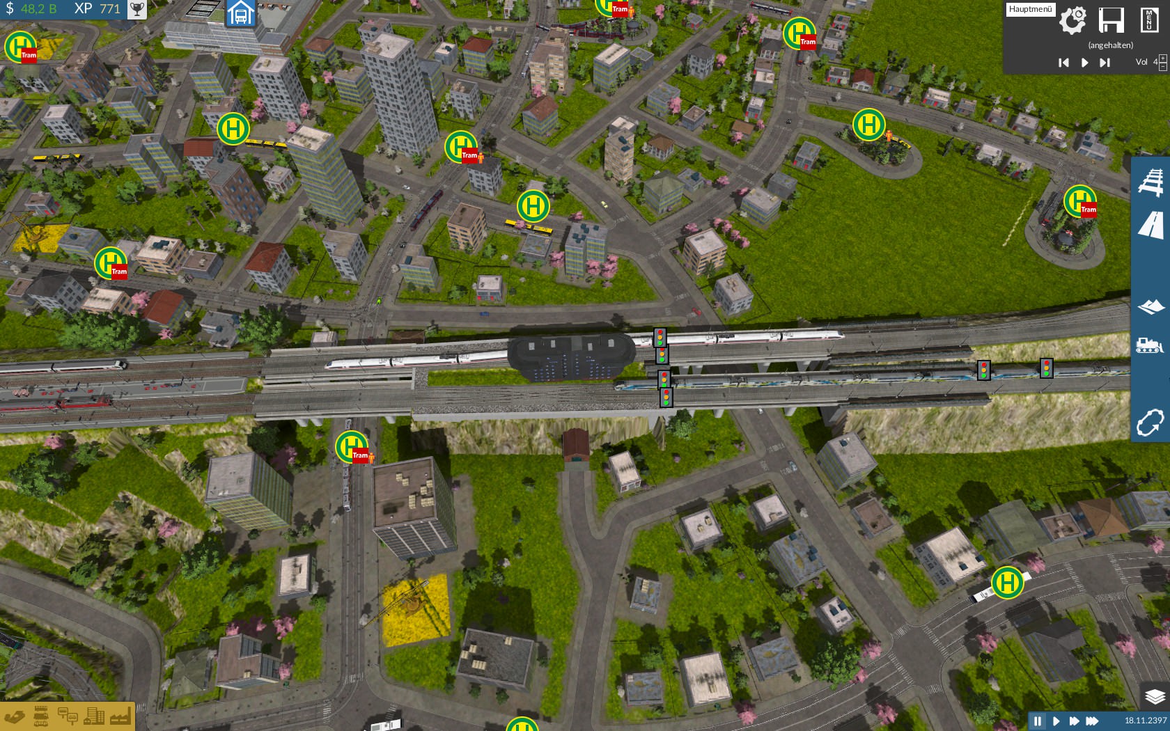 Bahnhofseinfahrt Amberg mit Stellwerk
