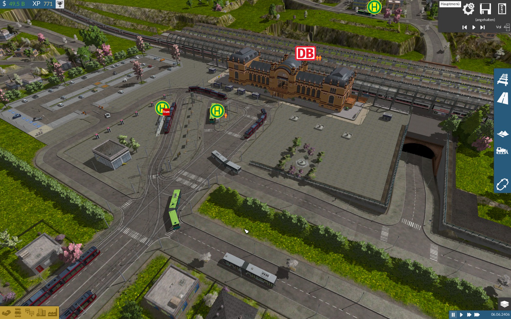 Hauptbahnhof der Bezirksregierungsstadt