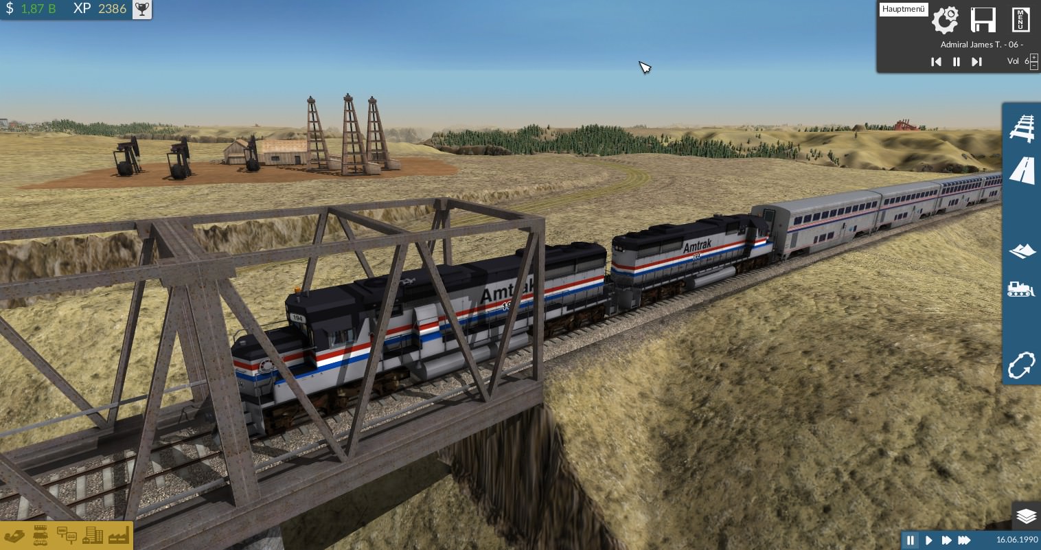 Amtrak Fernzug durchfährt die Wüste