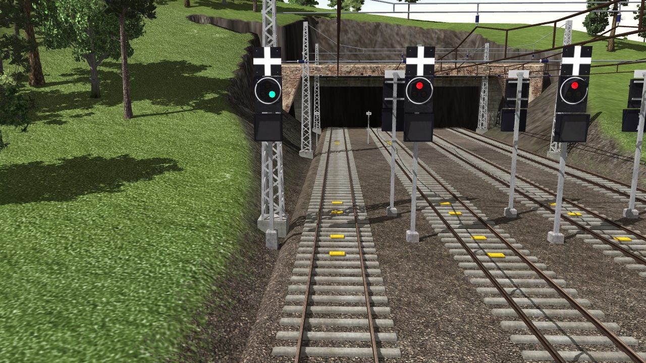 Bahnhofsgrenze bei der Ausfahrt aus Dietlikon