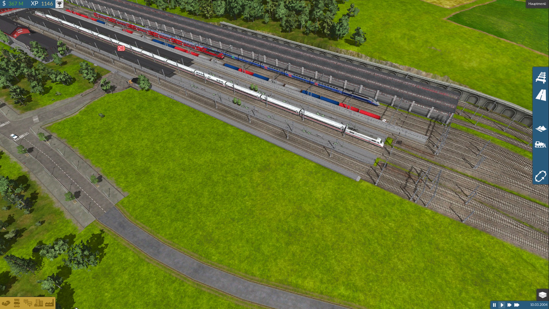 Der Bahnhof einmal von oben