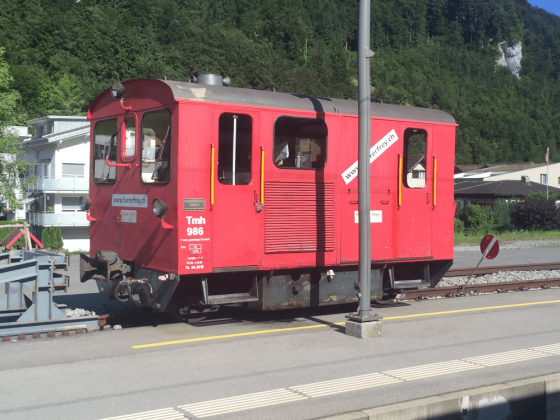 Alte Rangierlokomotive der Zentralbahn (CH)