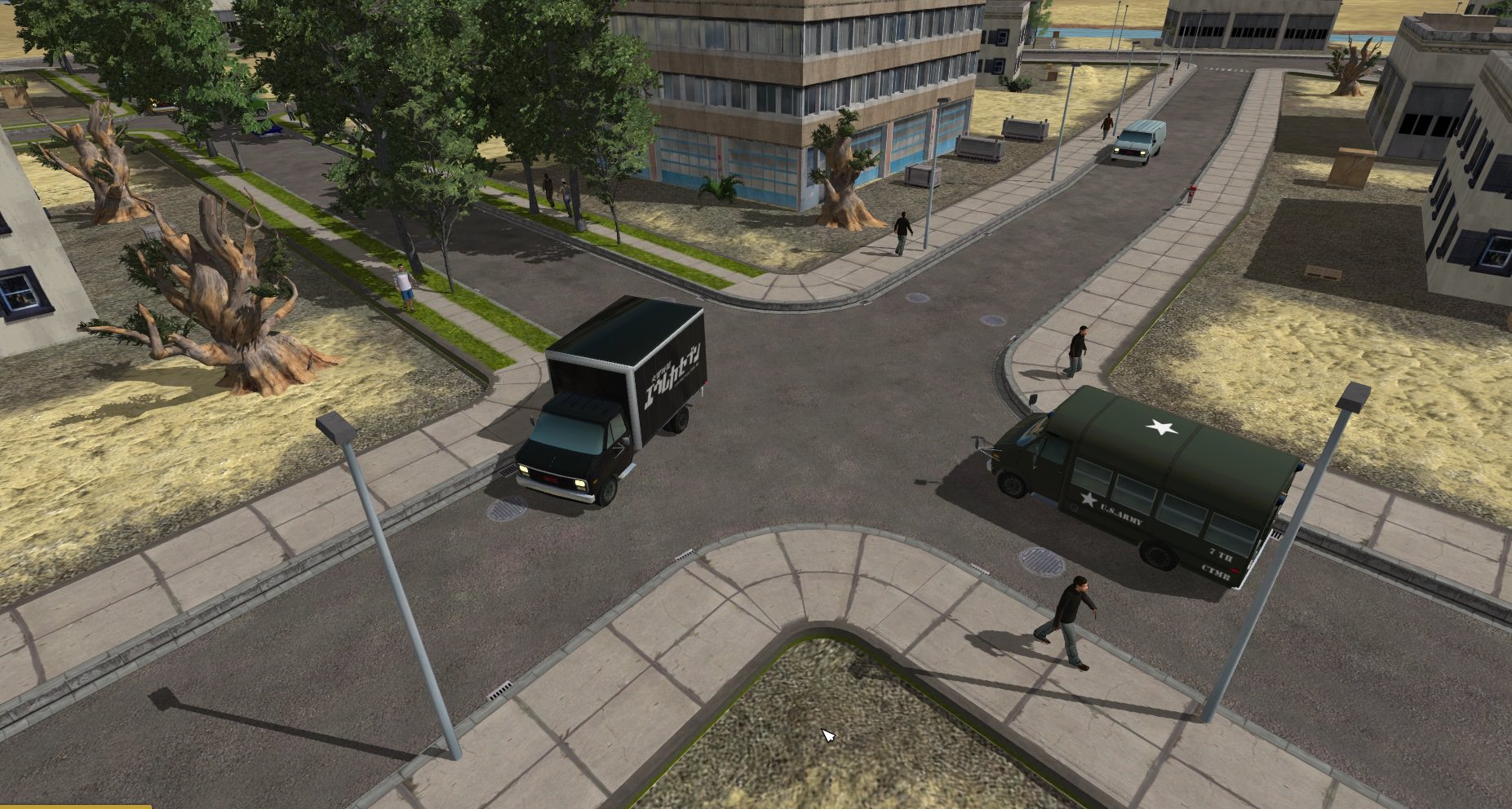 USA Erweiterung Großstadt Straße mit Platten weg