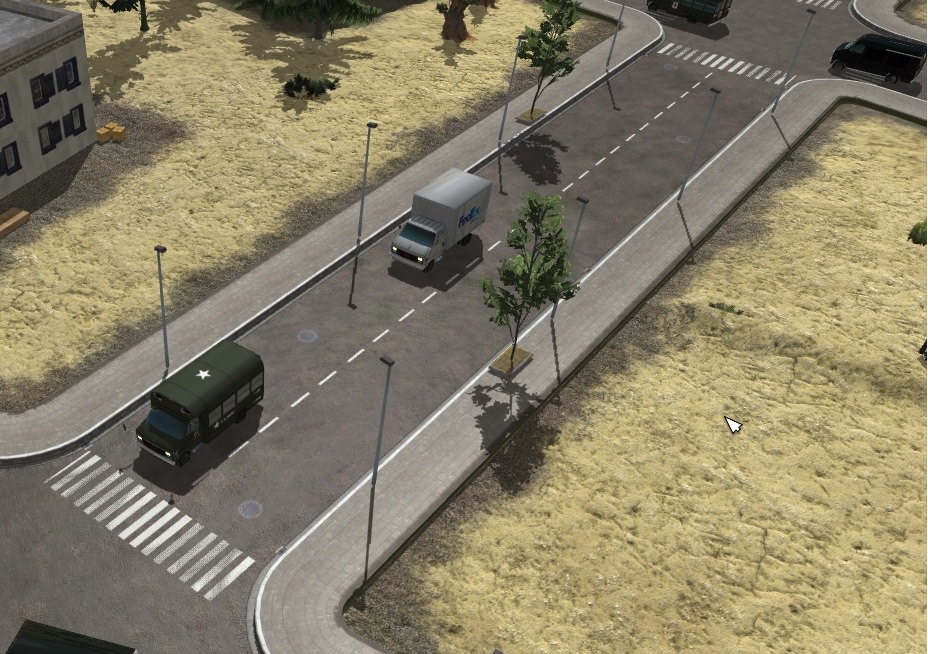 USA Erweiterung Stadard Straße mit Platten weg