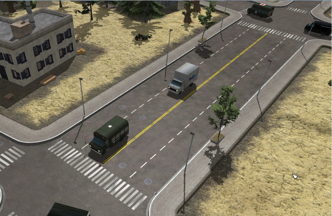 USA Erweiterung 4 Spurig Stadard Straße mit Platten weg