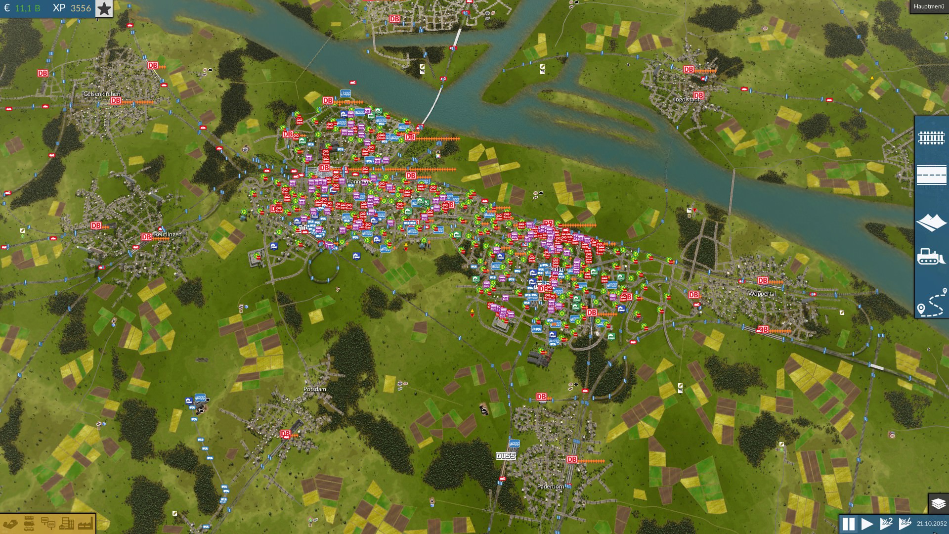 Hannover, Berlin, Wuppertal als Megastadt Anno 2052