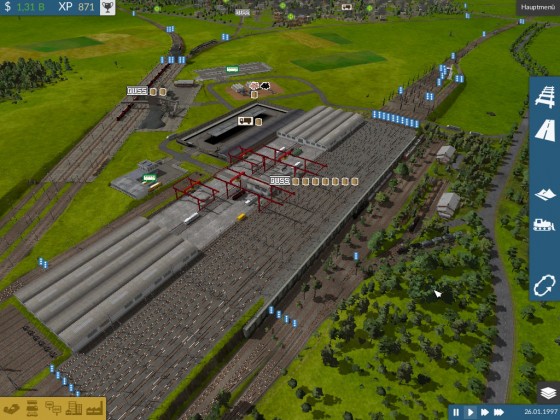 WIP Stahlwerk mit großem Rangierbahnhof