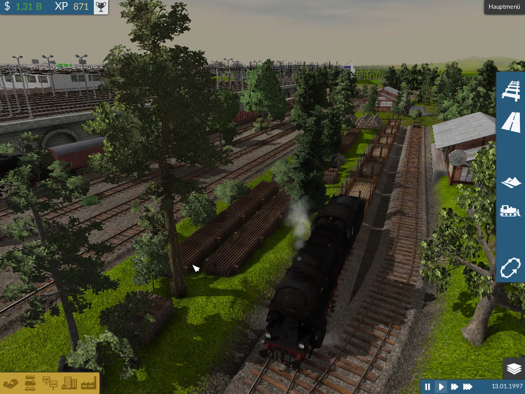 WIP Stahlwerk mit großem Rangierbahnhof
