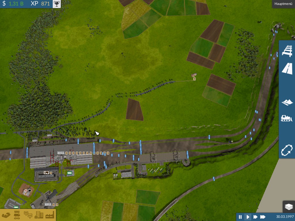 WIP Stahlwerk mit großem Rangierbahnhof