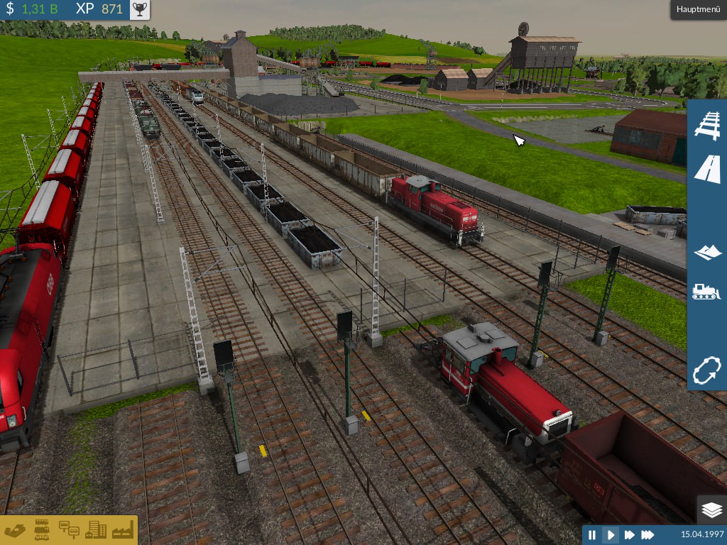 WIP Stahlwerk mit großem Rangierbahnhof