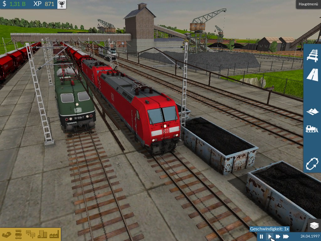 WIP Stahlwerk mit großem Rangierbahnhof