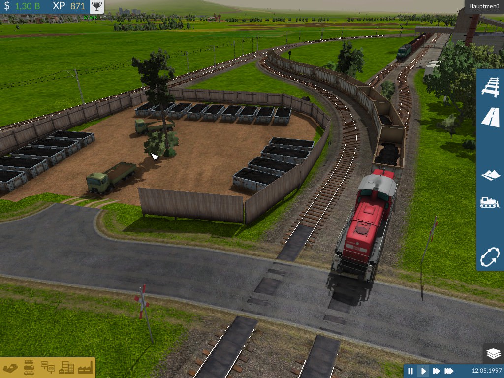 WIP Stahlwerk mit großem Rangierbahnhof