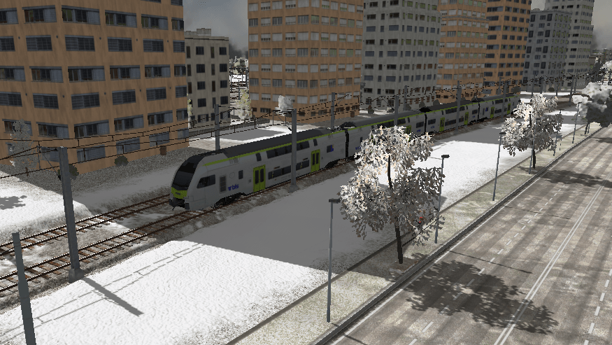 Ich liebe es wenn Züge mitten durch die Stadt fahren