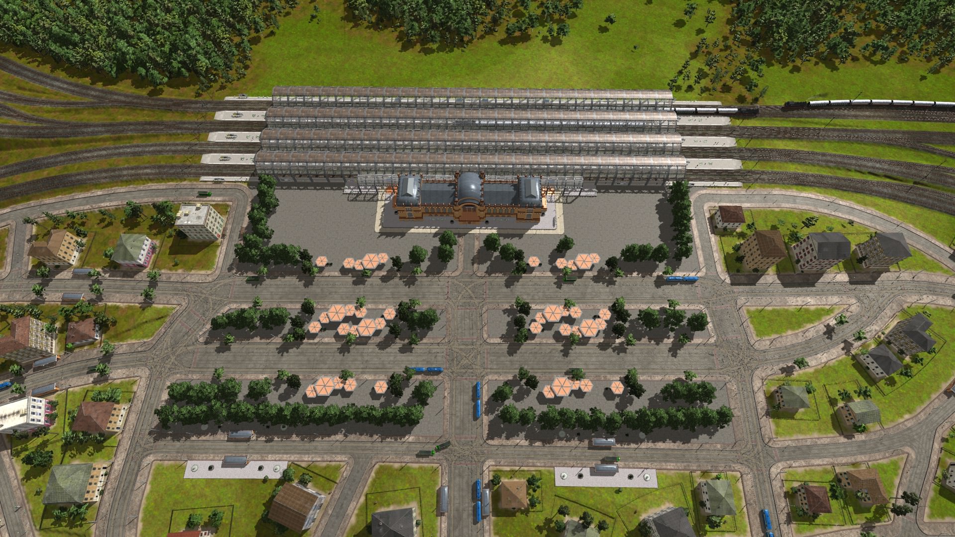 Hohenberg an der Eder Hauptbahnhof und Busbahnhof.