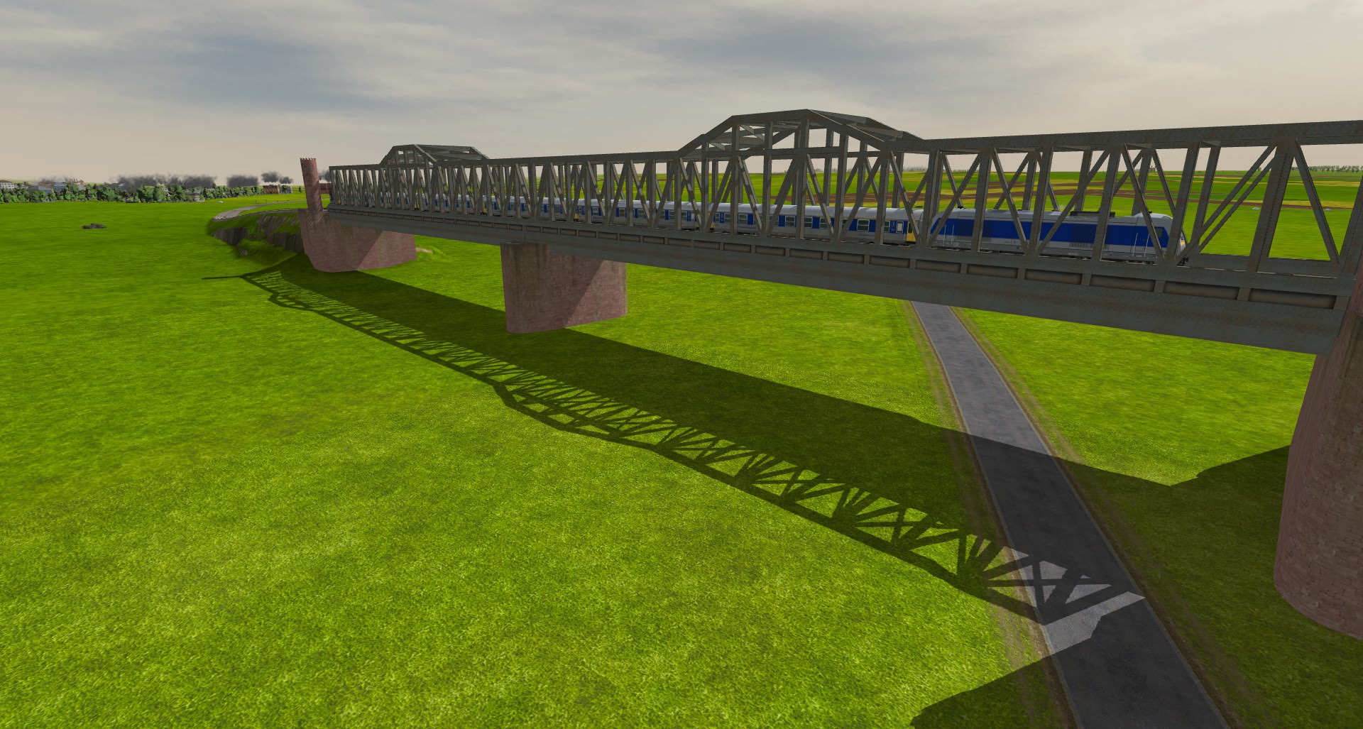Die Br 223 - Mitteledeutsche Regiobahn auf der Stahlfachwerksbrücke