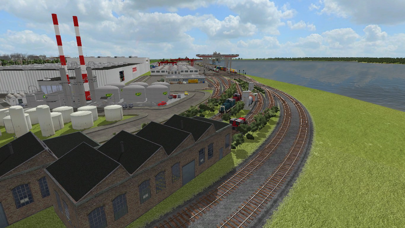 Industriegebiet mit Hafen