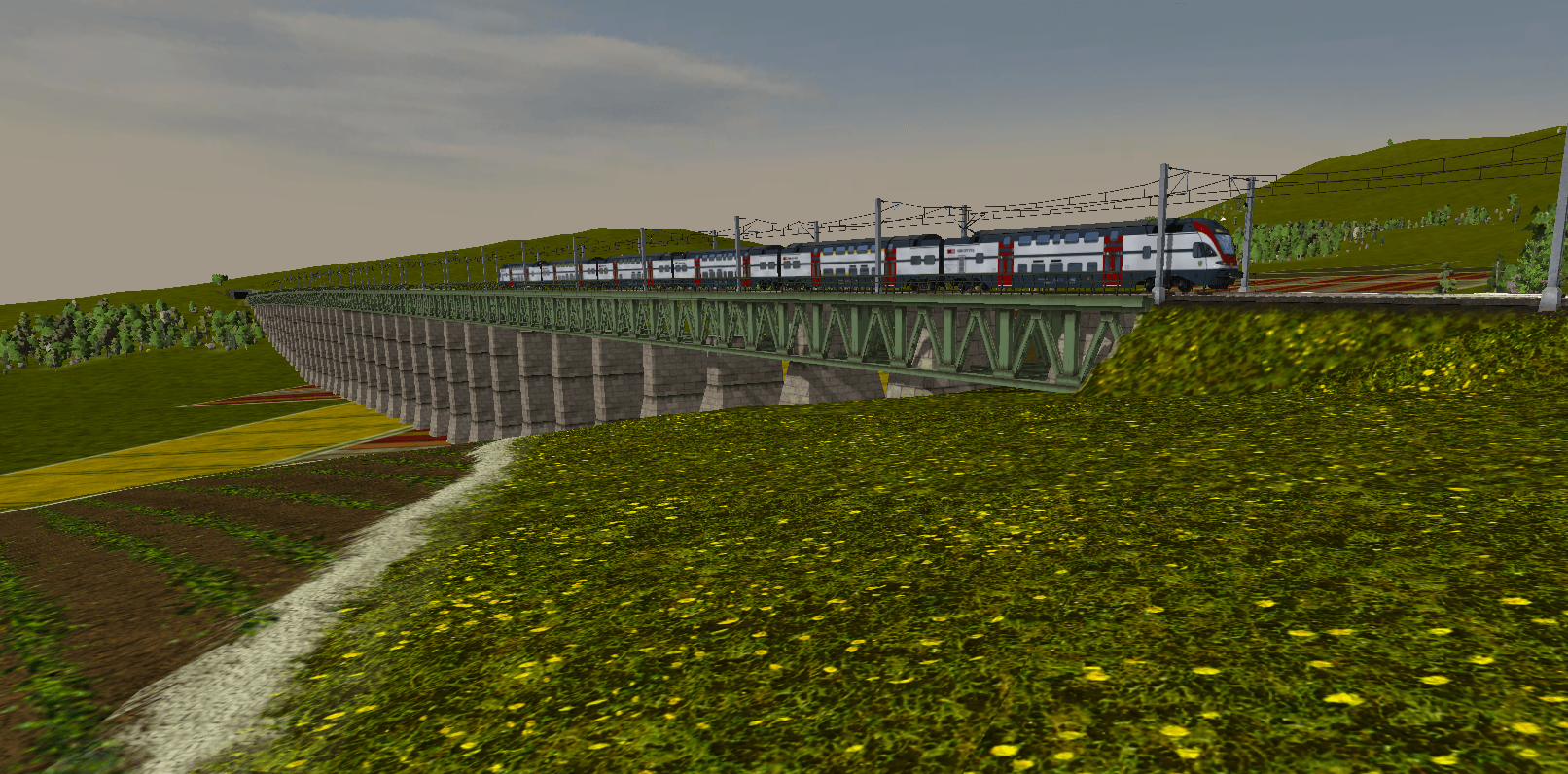 Stadler Kiss auf dem neuen Viadukt
