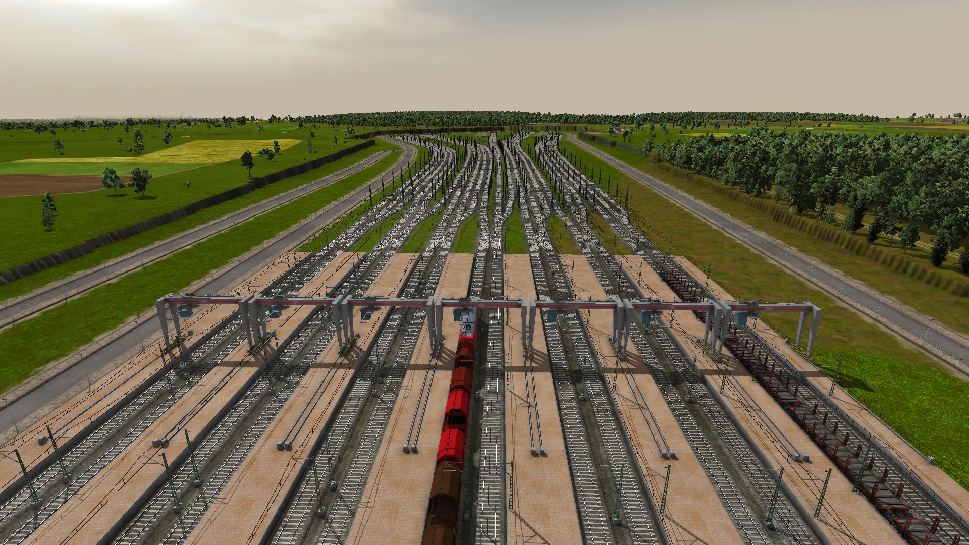 Der neue Güter HBF mit dem Rangierbahnhof.