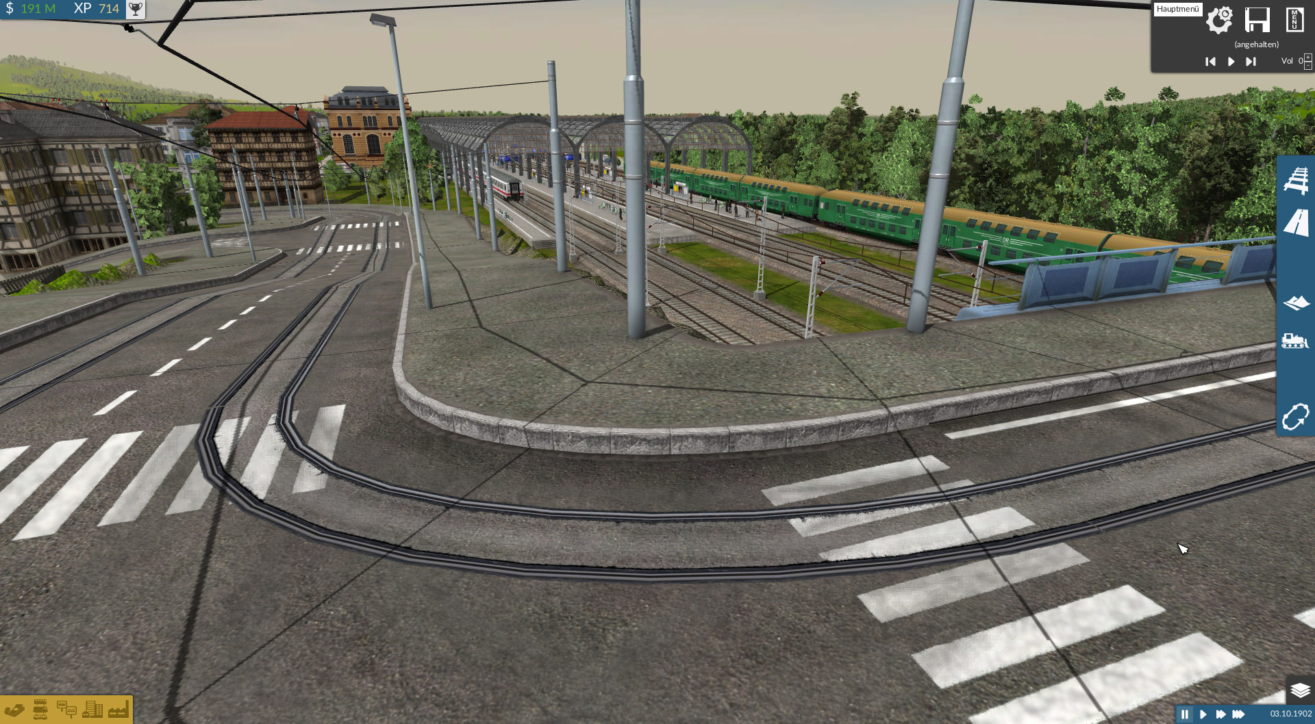 Blick von Brücke auf Hauptbahnhof