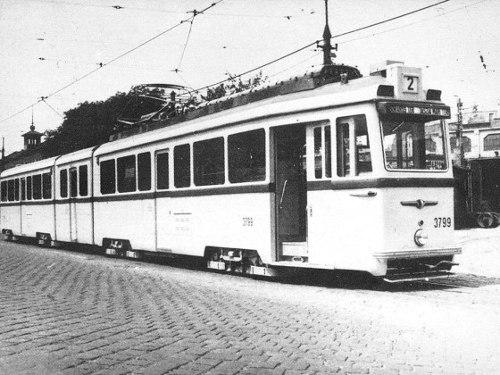 Gelenkbus Straßenbahn 1954 "uv: Typ"