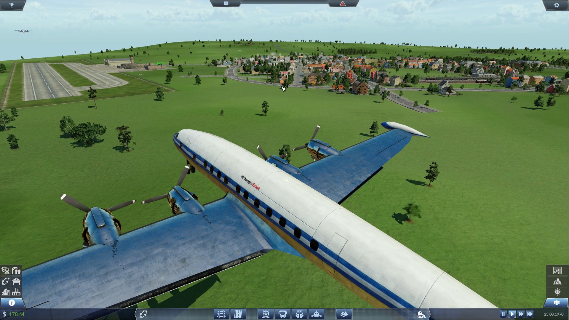 Landeanflug auf den Flugplatz Illnau - Effretikon