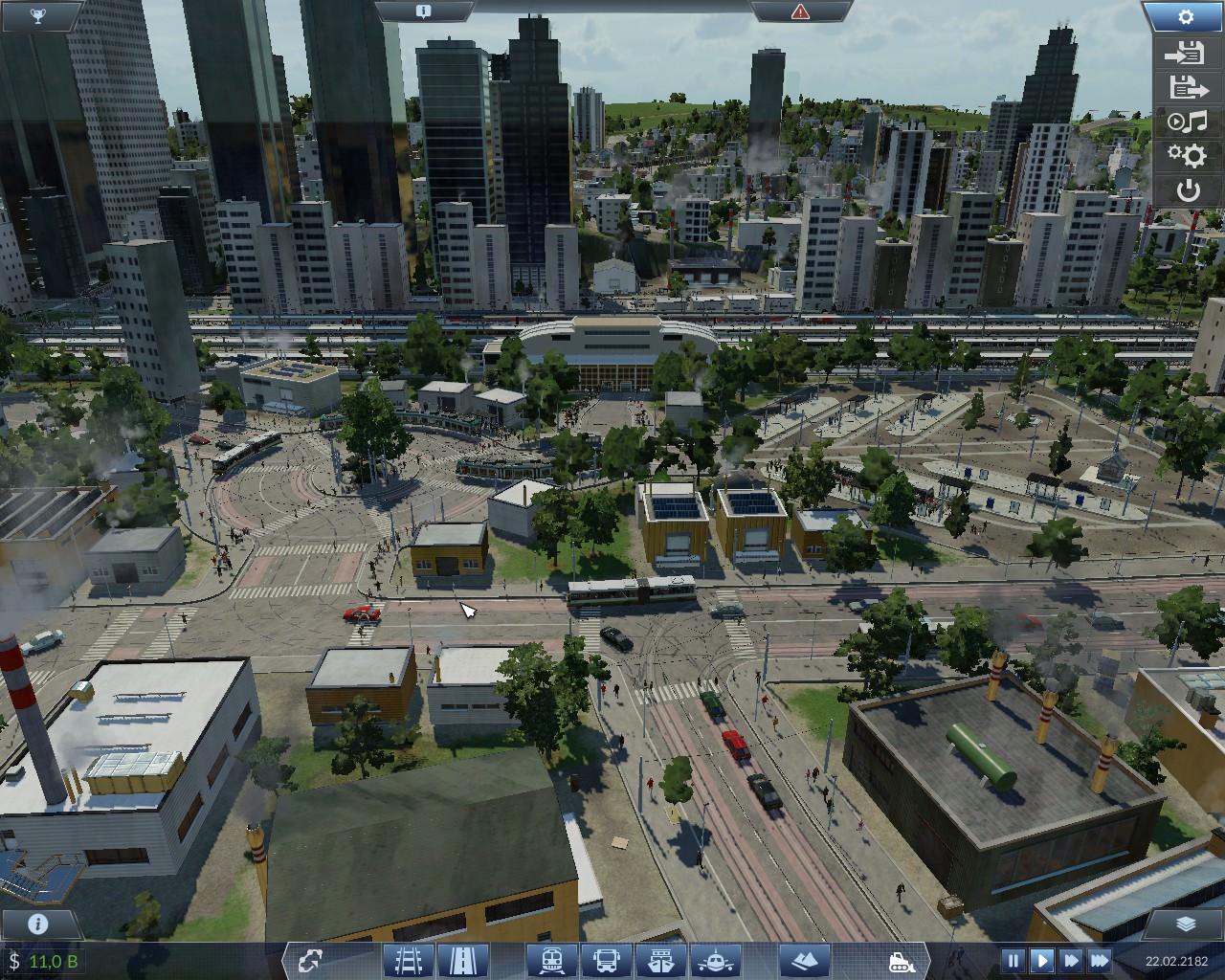 Hauptbahnhof mit Kreisverkehr