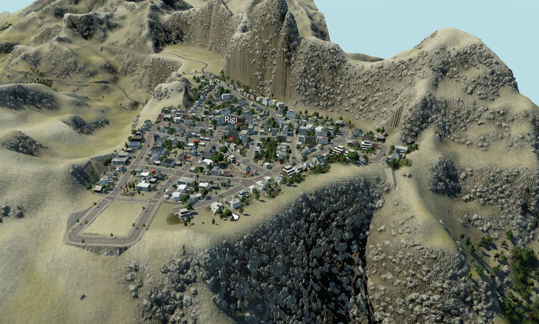 Stadt auf dem Berg