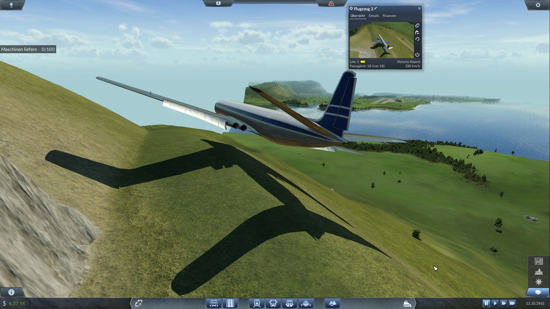 Knapper Anflug