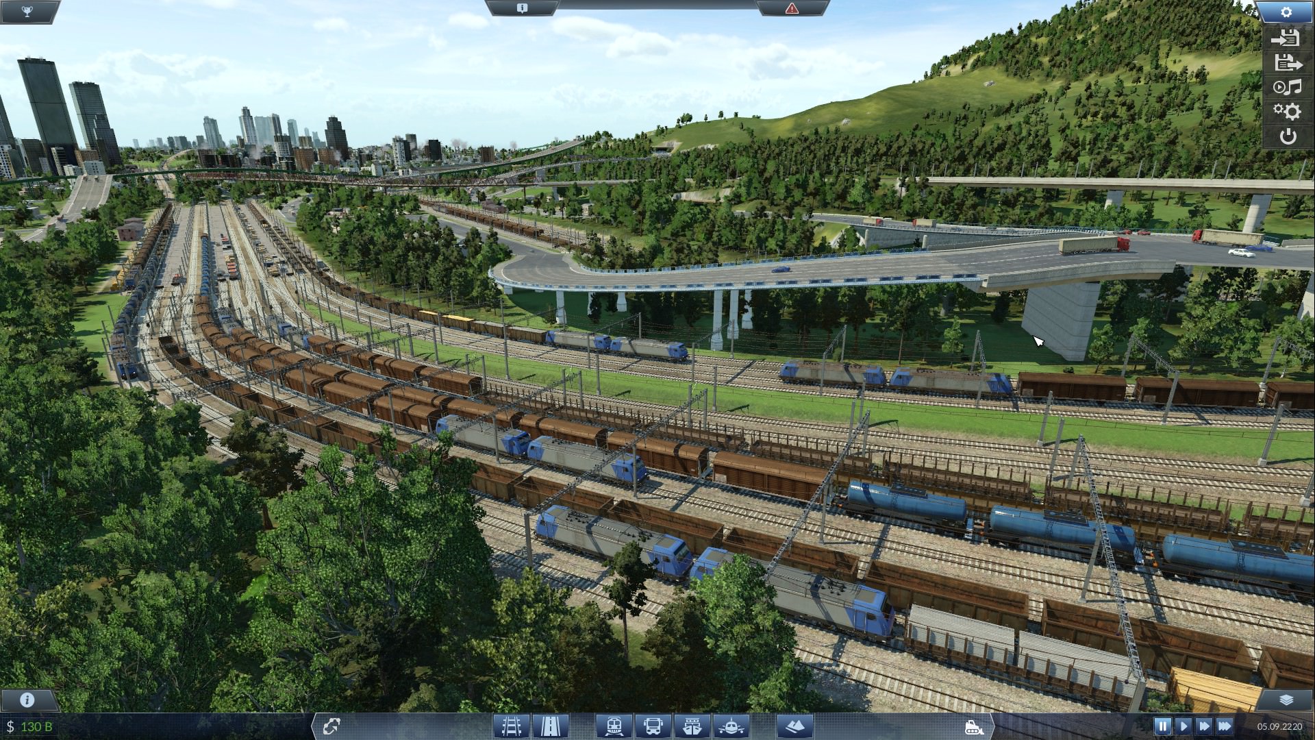 Viel Betrieb am großen Güterbahnhof