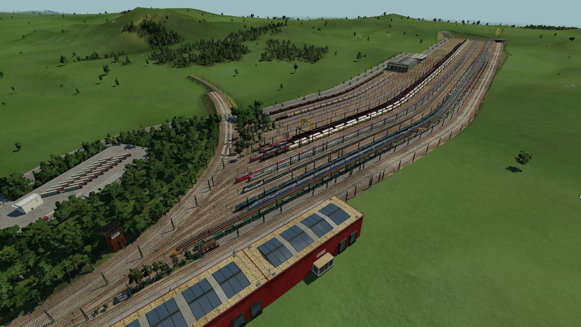Fortsetzung des Baus des größten Güter und Umschlagbahnhofs in Transport Fever Bild5