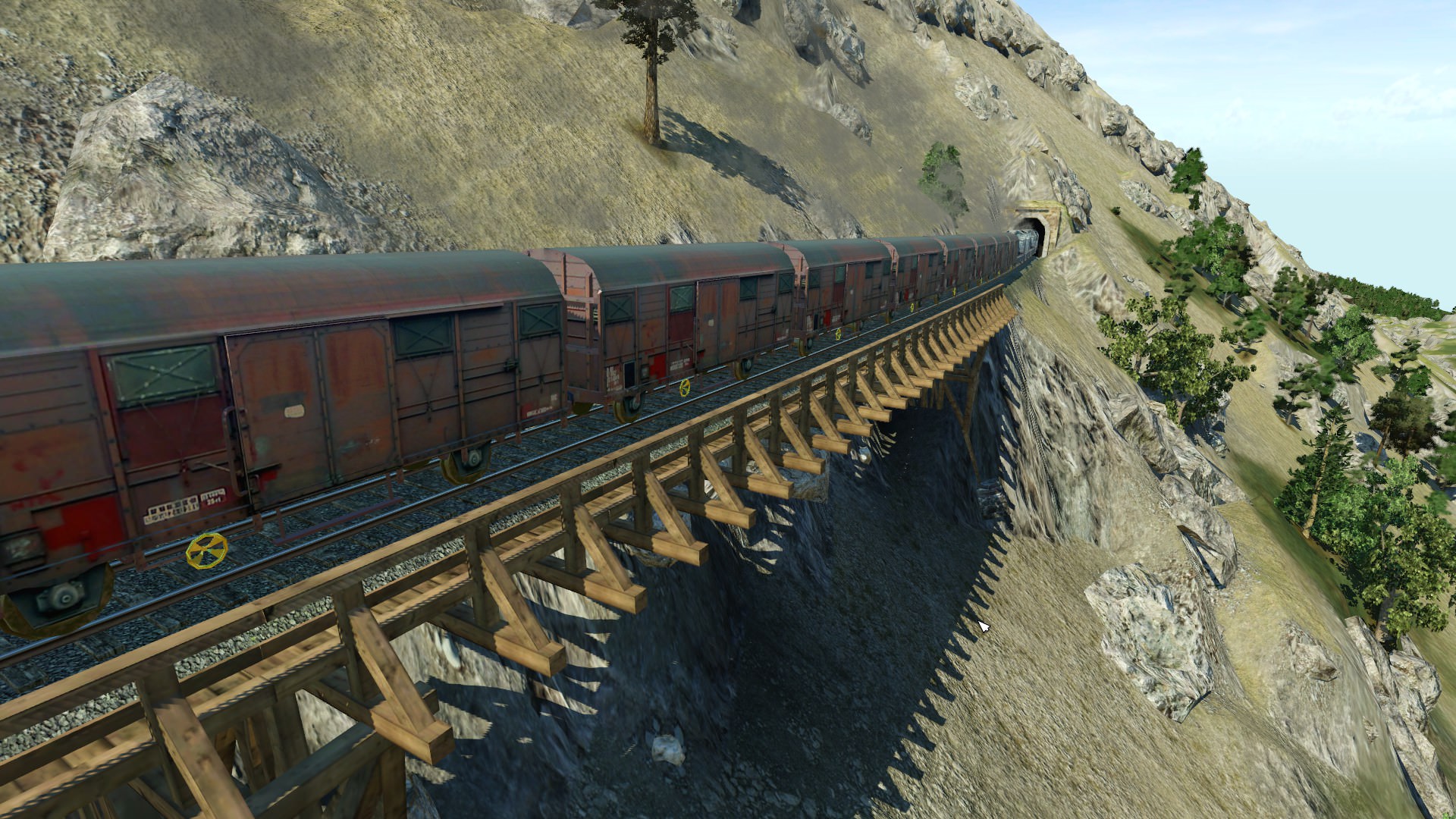 Langsam schleichend über eine Jahrhunderte alte Brücke