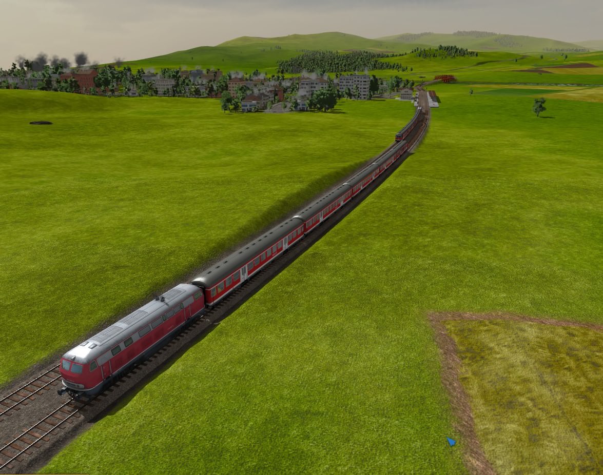 Zwei RegionalBahnen mit N-Wagen geschoben von BR218