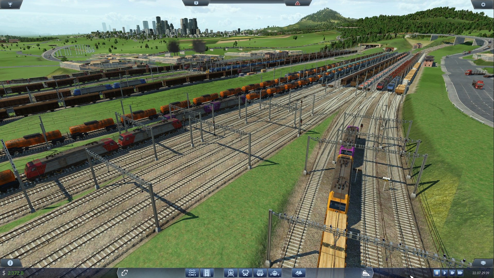 Großer Güterbahnhof an der alten Maschinenfabrik