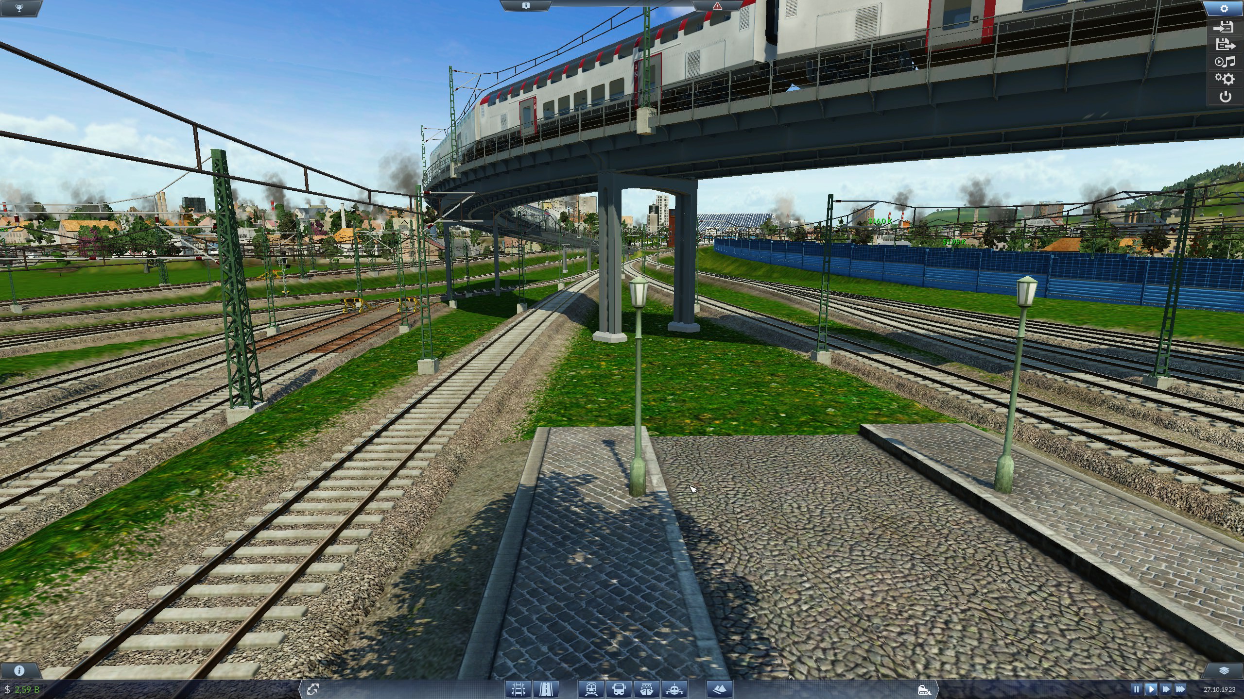 Blick vom Güterterminal zum HBF