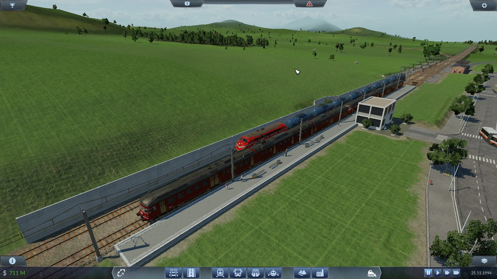 Durchfahrt durch den S-Bahnhof Kaarst