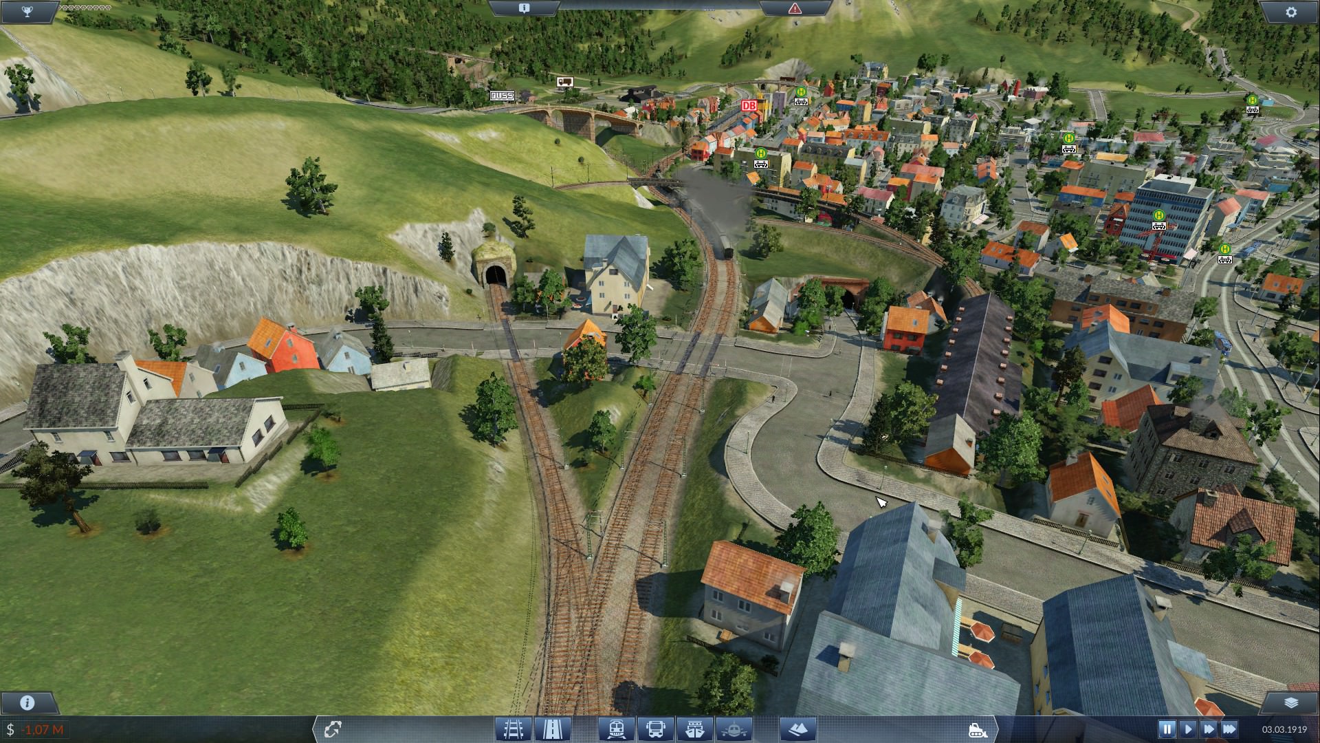 Garbsen Bhf + Depot, Blickrichtung Norden.
