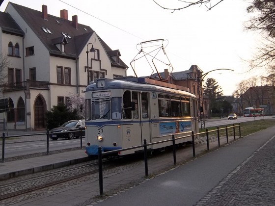 Gotha T57 an der Endhaltestelle Vogelwiese