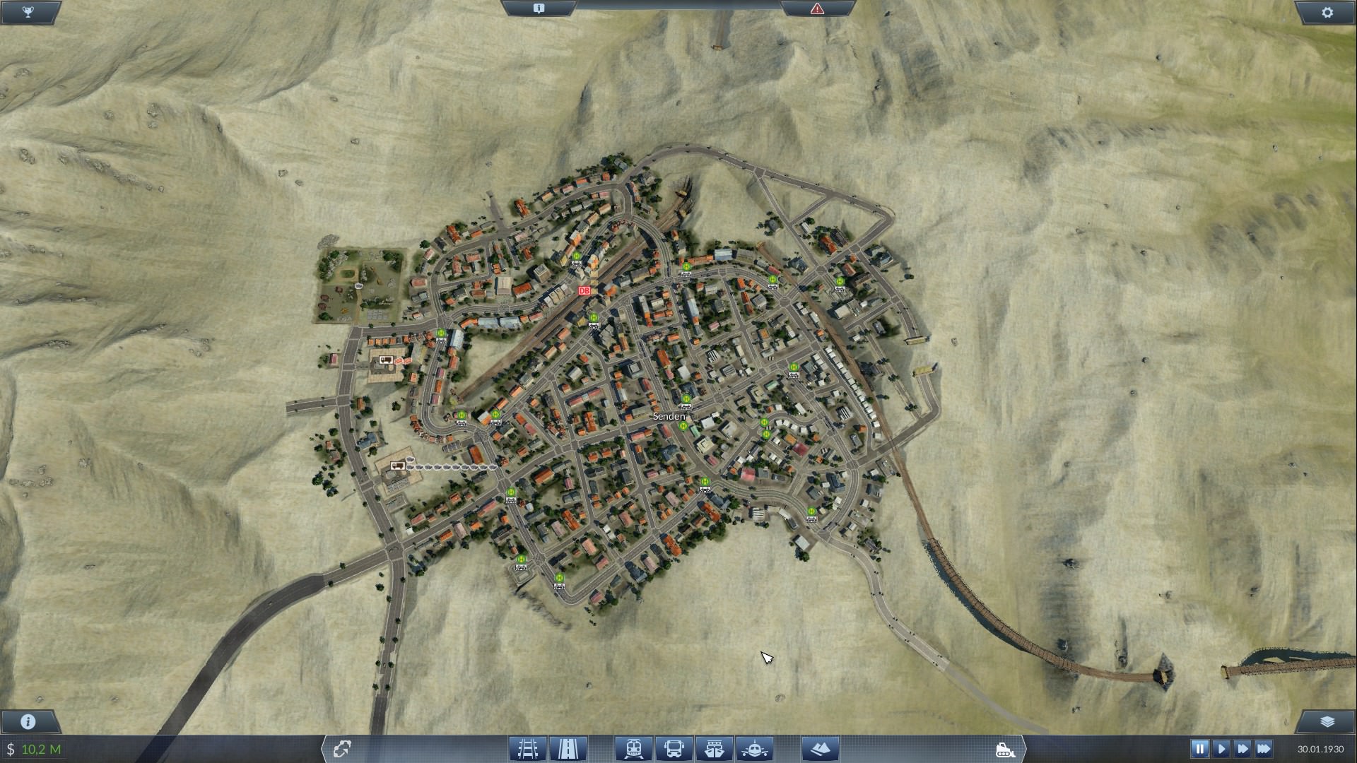 Senden from above