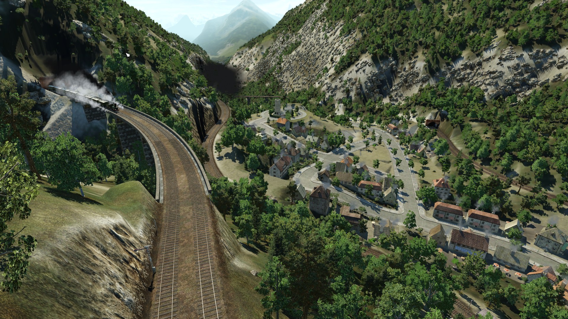 Ausfahrt aus dem Leggistein Kehrtunnel