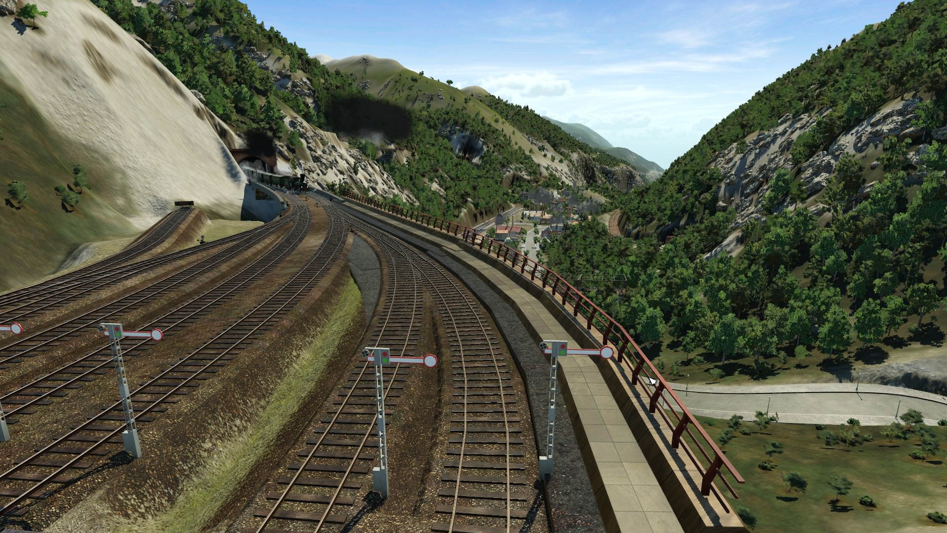 Blick vom Bahnhof Göschenen nach Norden