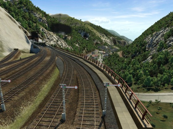 Blick vom Bahnhof Göschenen nach Norden
