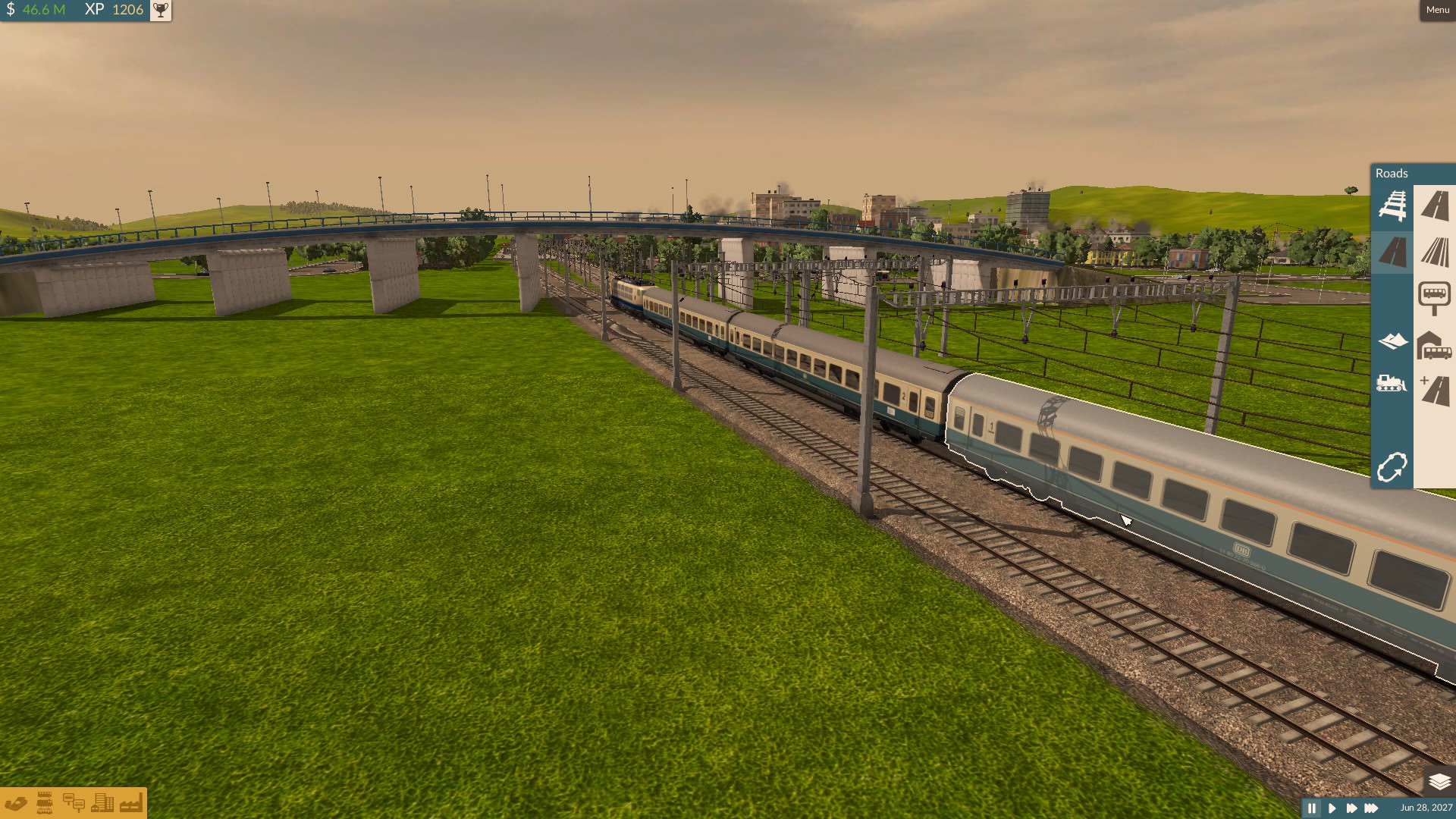 BR103 Schnellzug in anfahrt zum bahnhof