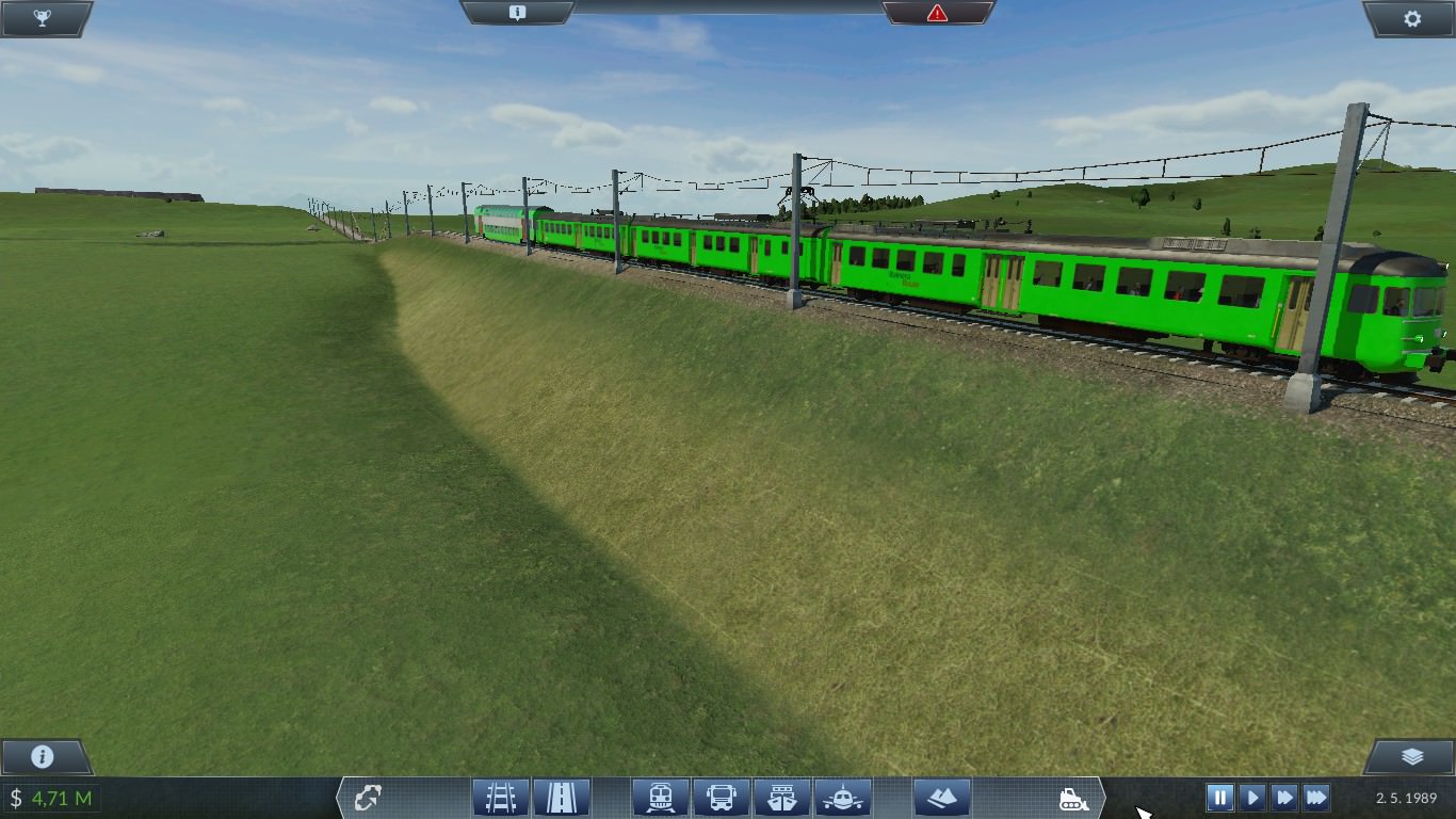 Passenger train hurtling to the main station