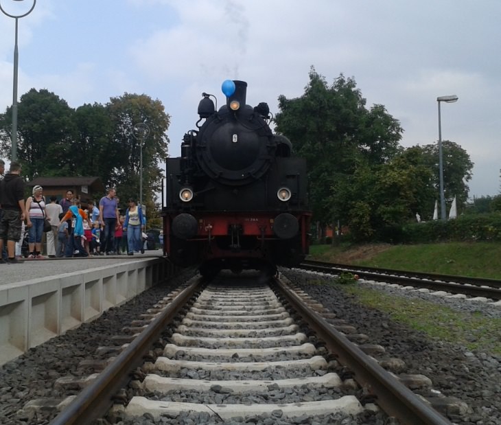 Eisenbahn fahren in Essen.