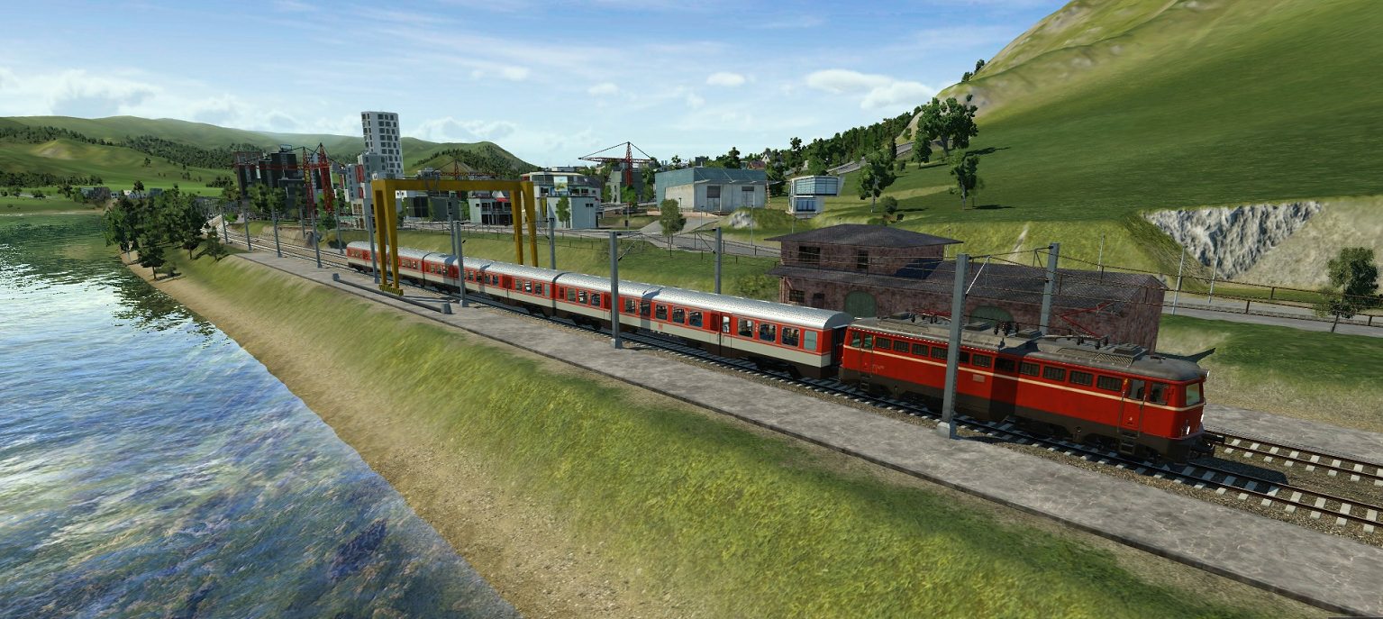 Commuter train leaving Linkoping